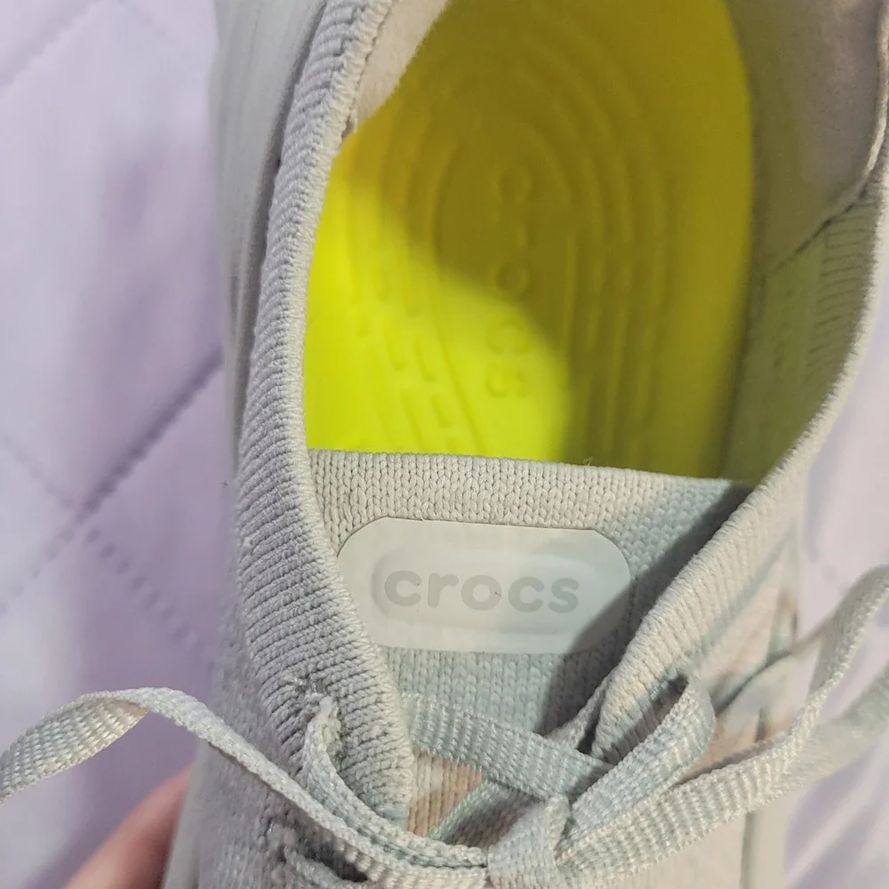 Crocs Echo Storm Tundra Light Grey Men 9 Women 11 Sneakers 210079-1NF
